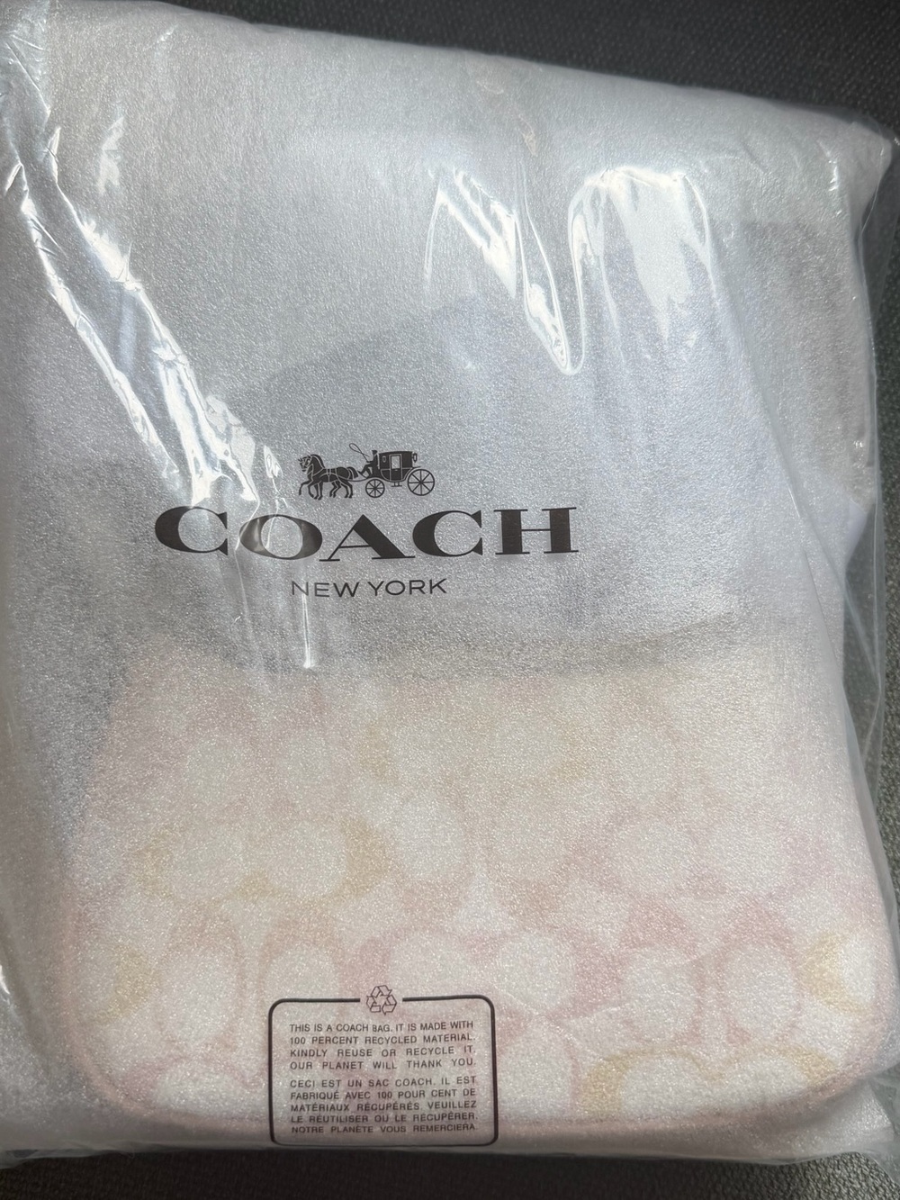 Coach Signature Pastel mini Teri Pink & Cream Shoulder Bag - Picture 10 of 10